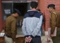 A Kashmiri students of Chitkara University at Baddi (HP) after police arrested him against posted a objectionable post on social media on Saturday, February 16 2019. Express photo by Jaipal Singh
