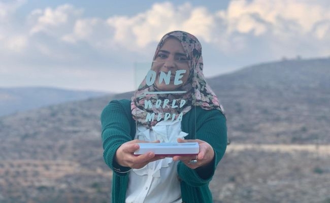 Palestinian journalist Shatha Hammad won the One World Media 'New Voice' prize