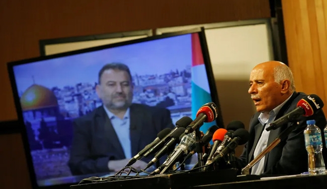 Senior Fatah official Jibril Rajoub speaks in Ramallah